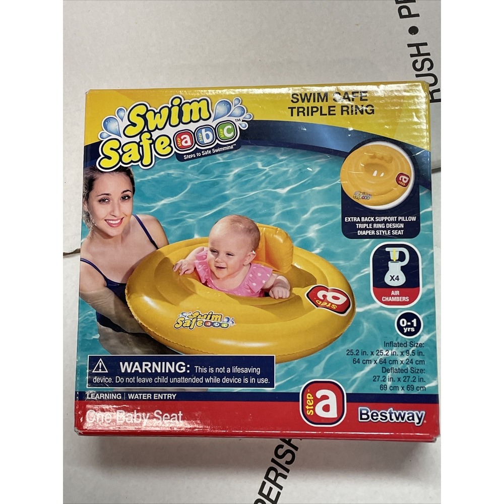 Bestway Swim Safe Triple Ring Baby Seat Age 0-1 Seat Pool Float Step A
